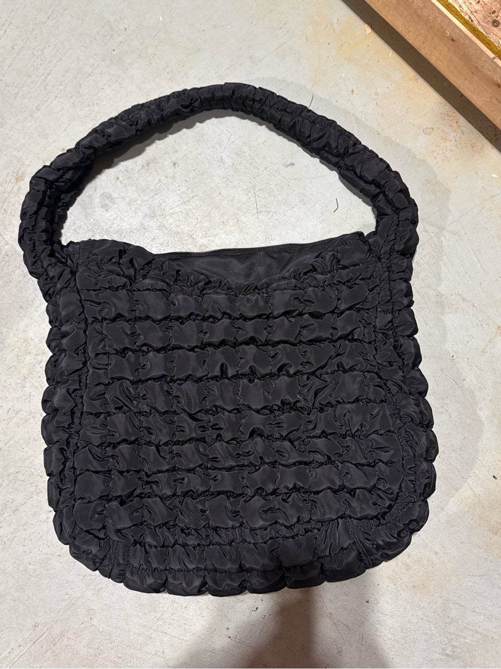 wild fable Black Ruched Shoulder Bag